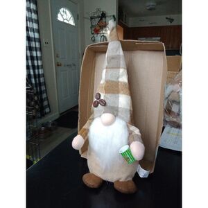 Country Boy Gnome Java Coffee Bean Sitter Plush